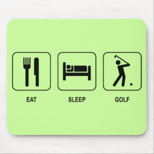 Tapis De Souris Mangez le golf Mousepad de sommeil