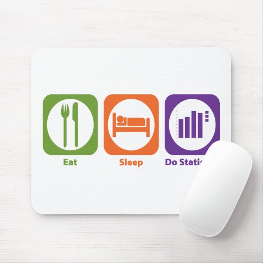 Tapis De Souris Mangez le sommeil font des statistiques (Avec souris)