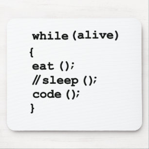 Tapis De Souris Mangez, ne dormez pas, coder, répéter. Logiciel