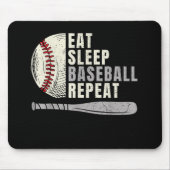 Tapis De Souris Mangez Sleep Baseball Répéter Funny Baseball Playe (Devant)
