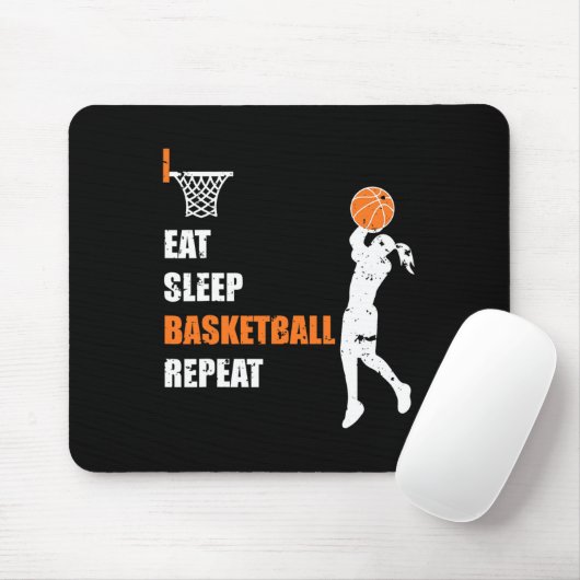 Tapis De Souris Mangez Sleep Basketball Répéter Girls Basketball P (Avec souris)