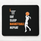 Tapis De Souris Mangez Sleep Basketball Répéter Girls Basketball P (Devant)