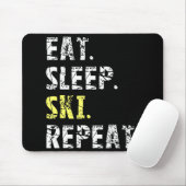 Tapis De Souris Mangez Sleep Ski Repeat - Fun Skiing Cadeau (Avec souris)