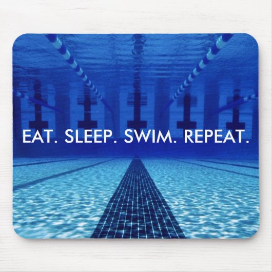 TAPIS DE SOURIS MANGEZ. SOMMEIL. BAIN. RÉPÉTITION. NATATION (Devant)