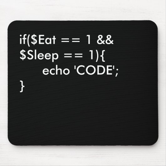 Tapis De Souris Mangez. Sommeil. Code (Devant)