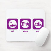 Tapis De Souris Mangez. Sommeil. Course. Mousepad (Avec souris)