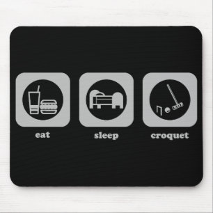 Tapis De Souris Mangez. Sommeil. Croquet. Mousepad