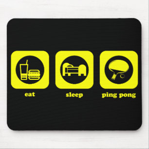 Tapis De Souris Mangez. Sommeil. Ping-pong. Mousepad