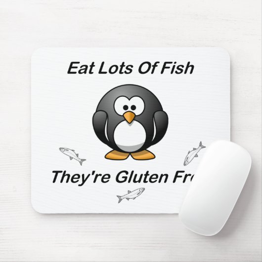 Tapis De Souris Mangez un bon nombre de poissons, ils sont gluten (Avec souris)