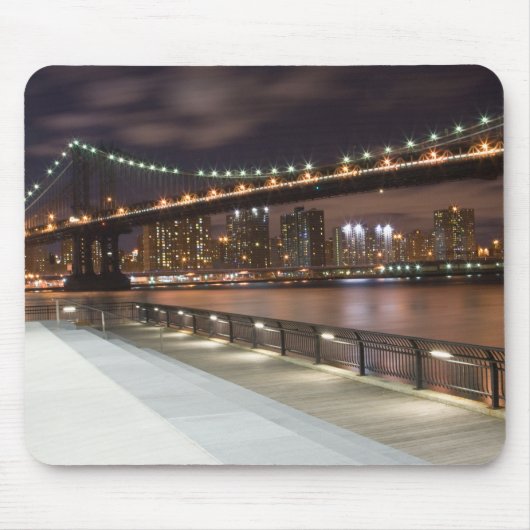 Tapis De Souris Manhattan Bridge et NYC Skyline (Devant)
