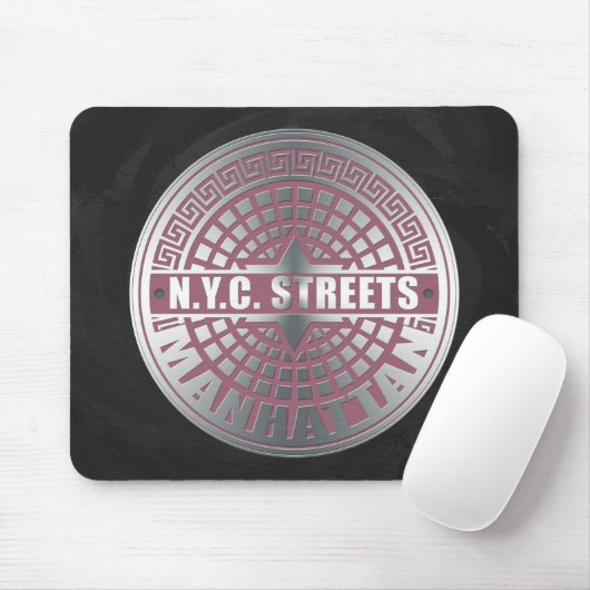 Tapis De Souris Manhole Covers Manhattan (Avec souris)