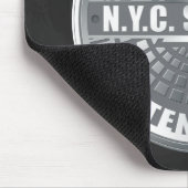 Tapis De Souris Manhole Staten Island Grey (Coin)