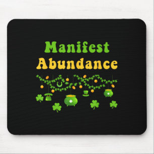 Tapis De Souris Manifestation d'abondance Saint-Patrick Shamroc ir