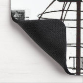 Tapis De Souris Mannequin blanc noir de mode de Paris (Coin)