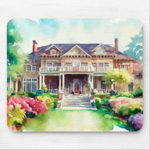 Tapis De Souris manoir aquarelle