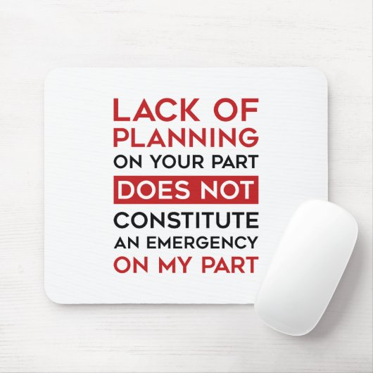 Tapis De Souris Manque De Planification (Avec souris)