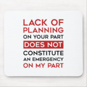 Tapis De Souris Manque De Planification (Devant)