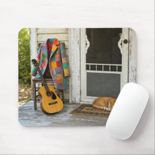 Tapis De Souris Manteau aux multiples couleurs avec guitare et cha