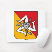 Tapis De Souris Manteau de la Sicile des bras Mousepad (Avec souris)