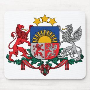 Tapis De Souris Manteau officiel de la Lettonie de symbole