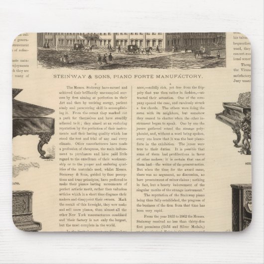 Tapis De Souris Manufacture de piano Steinway and Sons (Devant)