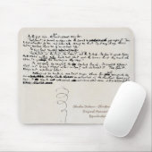 TAPIS DE SOURIS MANUSCRIT DE CHARLES DICKENS DE CHANTS DE NOËL (Avec souris)