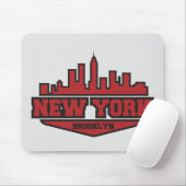Tapis De Souris Manuscrit de style de bloc de Brooklyn New York | (Avec souris)