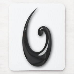 Tapis De Souris Maori-Poisson Hook-obsidian
