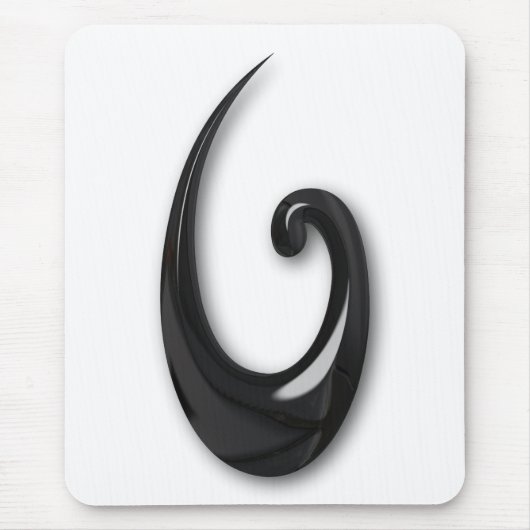 Tapis De Souris Maori-Poisson Hook-obsidian (Devant)