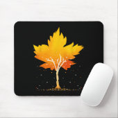 Tapis De Souris Maple Leaf Arbre d'automne Orange Fall Leaves (Avec souris)