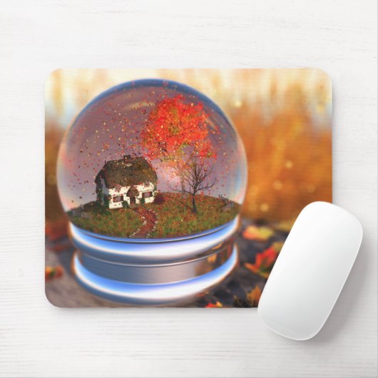 Tapis De Souris Maple Leaf Globe Mousepad (Avec souris)