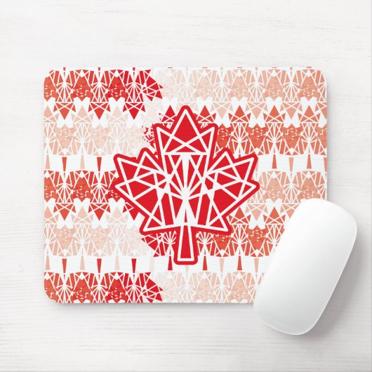 TAPIS DE SOURIS MAPLE MADE WITH TRIANGLES CANADA FLAG BY MASANSER (Avec souris)