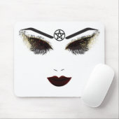 Tapis De Souris Maquillage Pentacle Beauté Visage Cils & Lèvres Fo (Avec souris)