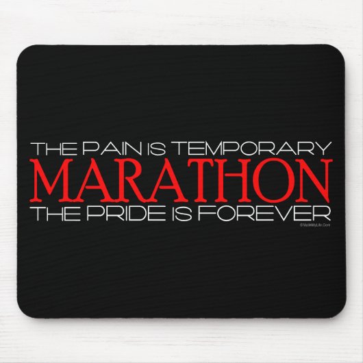 Tapis De Souris Marathon - la fierté est Forever (Devant)