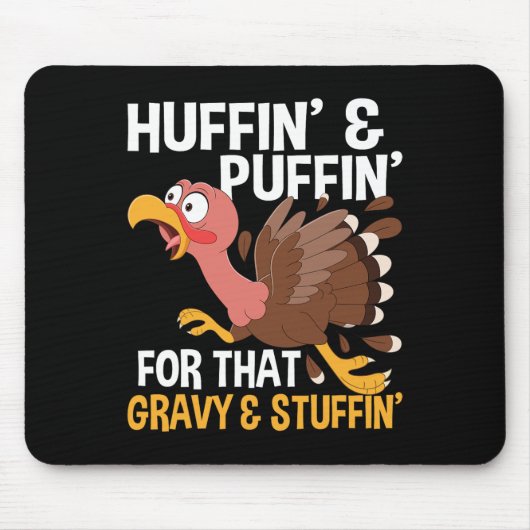 Tapis De Souris Marathon Thanksgiving Courir Turquie Automne H Aut (Devant)