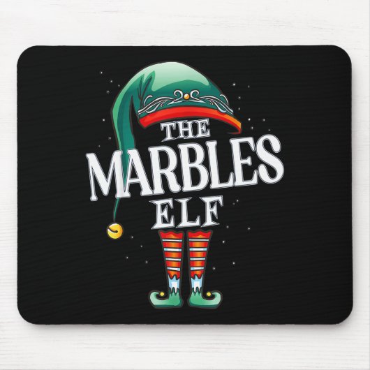 Tapis De Souris Marbles Elf Christmas Group Xmas Pajama Party (Devant)