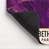 Tapis De Souris Marbre Abstrait moderne violet et or (Coin)