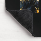 Tapis De Souris marbre abstrait or noir (Coin)