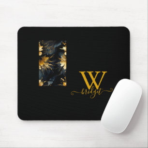 Tapis De Souris marbre abstrait or noir