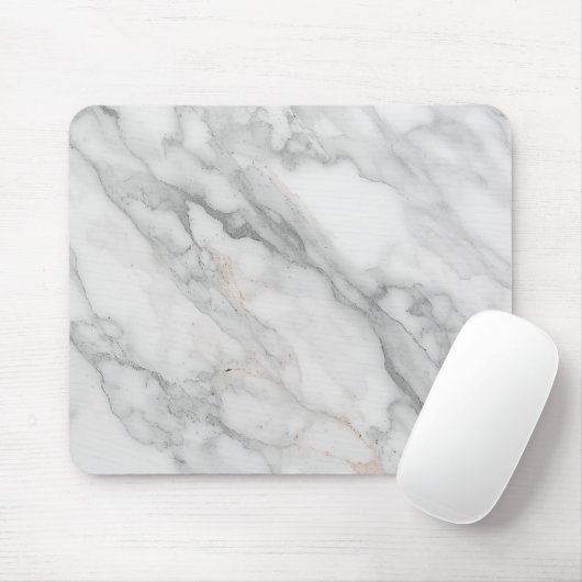 Tapis De Souris Marbre Blanc (Avec souris)