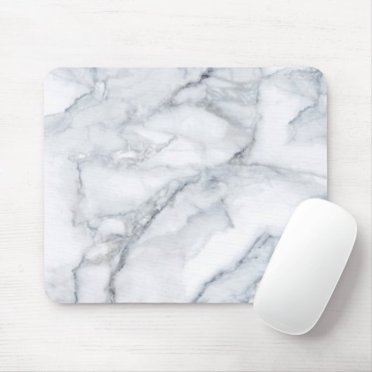 Tapis De Souris Marbre blanc Carrara Calacatta Texture (Avec souris)