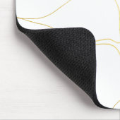 Tapis De Souris Marbre Blanc Élégant  (Coin)