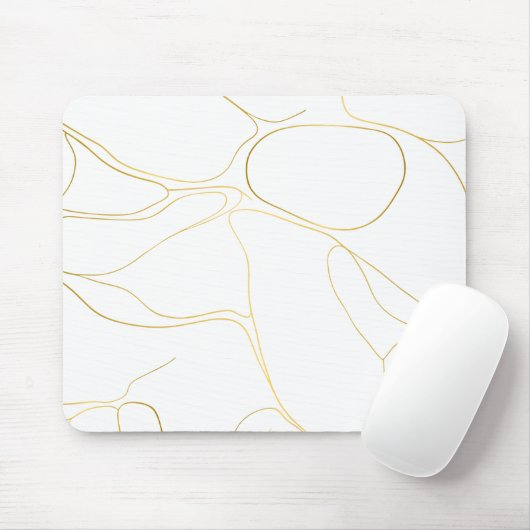 Tapis De Souris Marbre Blanc Élégant  (Avec souris)