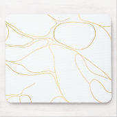 Tapis De Souris Marbre Blanc Élégant  (Devant)