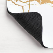 Tapis De Souris Marbre Blanc Élégant (Coin)