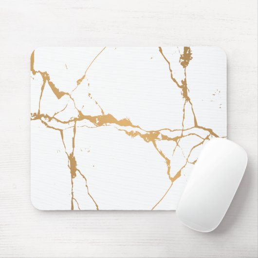 Tapis De Souris Marbre Blanc Élégant (Avec souris)