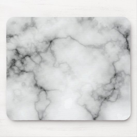 Tapis De Souris Marbre blanc et noir simulé (Devant)
