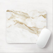 Tapis De Souris Marbre blanc minimaliste (Avec souris)
