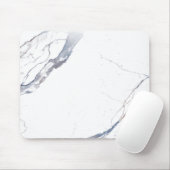 Tapis De Souris Marbre Blanc Minimaliste (Avec souris)
