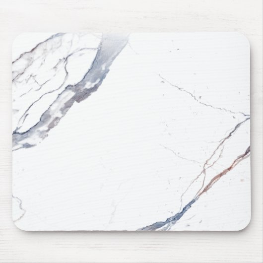 Tapis De Souris Marbre Blanc Minimaliste (Devant)